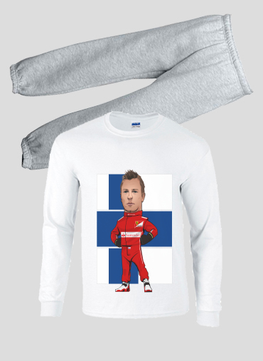 Pyjama enfant MiniRacers: Kimi Raikkonen - Ferrari Team F1