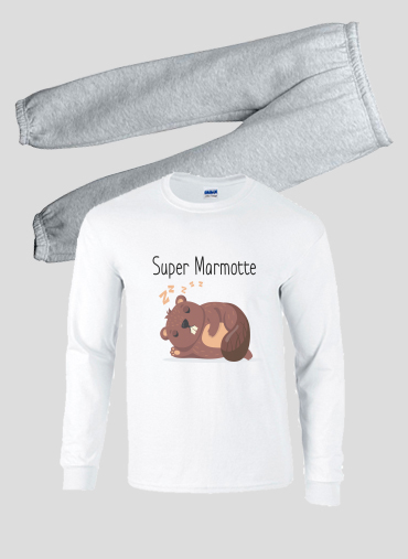 Pyjama enfant Super marmotte