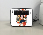Radio réveil Japanese geisha surrounded with colorful carps
