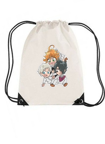 Sac de gym The Promised Neverland - Emma, Ray, Norman Chibi