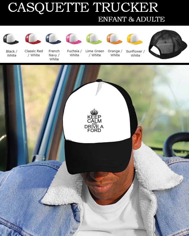 Casquette Snapback Originale Keep Calm And Drive a Ford