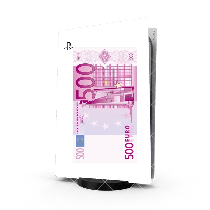 Autocollant Playstation 5 - Skin adhésif PS5 Billet 500 Euros