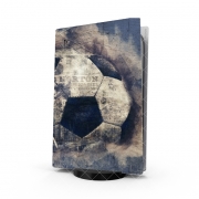 Autocollant Playstation 5 - Skin adhésif PS5 Abstract Blue Grunge Soccer