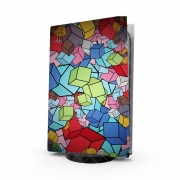 Autocollant Playstation 5 - Skin adhésif PS5 Abstract Cool Cubes