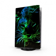 Autocollant Playstation 5 - Skin adhésif PS5 Abstract neon Leopard