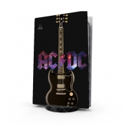 Autocollant Playstation 5 - Skin adhésif PS5 AcDc Guitare Gibson Angus