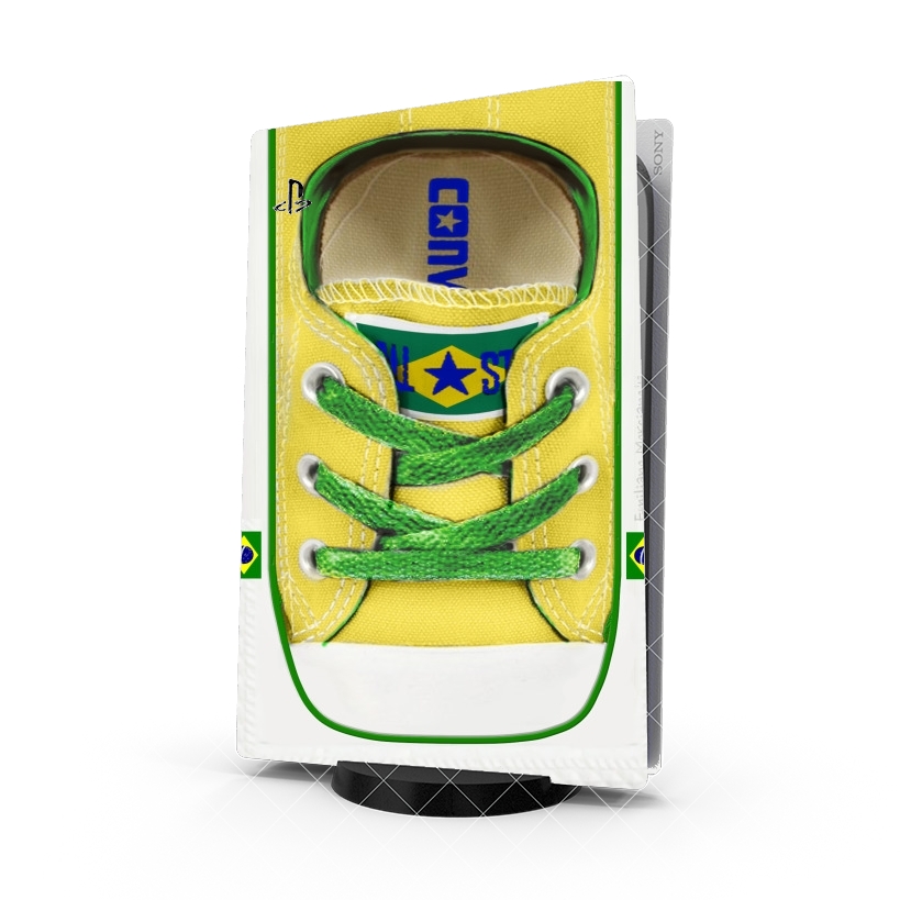 Autocollant Playstation 5 - Skin adhésif PS5 All Star Basket shoes Brazil