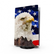 Autocollant Playstation 5 - Skin adhésif PS5 American Eagle and Flag