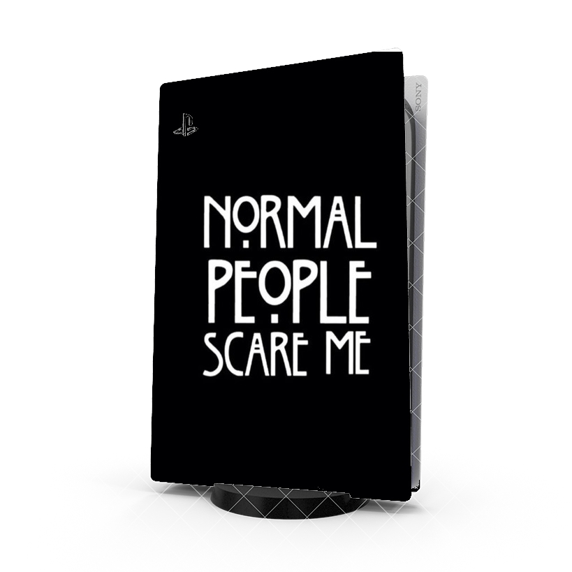Autocollant Playstation 5 - Skin adhésif PS5 American Horror Story Normal people scares me