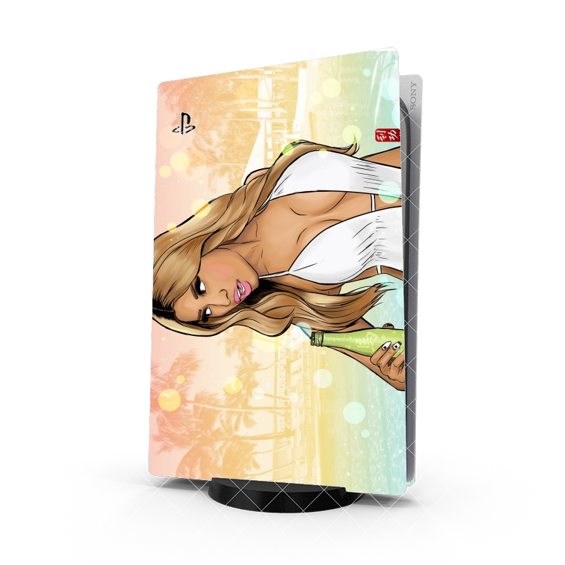 Autocollant Playstation 5 - Skin adhésif PS5 anaconda minaj gta