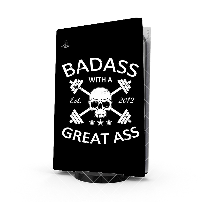 Autocollant Playstation 5 - Skin adhésif PS5 Badass with a great ass