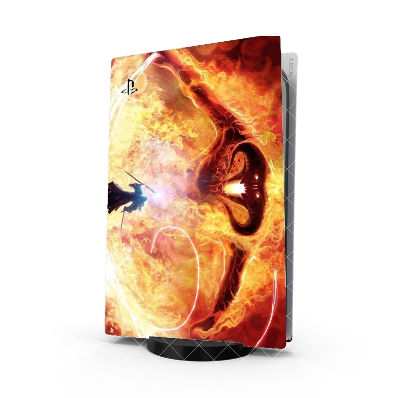 Autocollant Playstation 5 - Skin adhésif PS5 Balrog Fire Demon