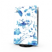 Autocollant Playstation 5 - Skin adhésif PS5 Blue Splash