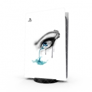 Autocollant Playstation 5 - Skin adhésif PS5 Blue tear river