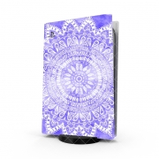 Autocollant Playstation 5 - Skin adhésif PS5 Bohemian Flower Mandala in purple