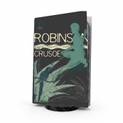 Autocollant Playstation 5 - Skin adhésif PS5 Book Collection: Robinson Crusoe