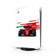 Autocollant Playstation 5 - Skin adhésif PS5 Charles leclerc Ferrari