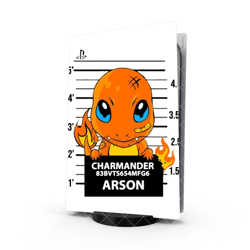 Autocollant Playstation 5 - Skin adhésif PS5 Charmander Jail