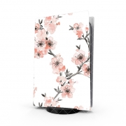 Autocollant Playstation 5 - Skin adhésif PS5 Cherry Blossom Aquarel Flower