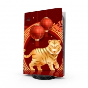 Autocollant Playstation 5 - Skin adhésif PS5 Nouvel an chinois du Tigre