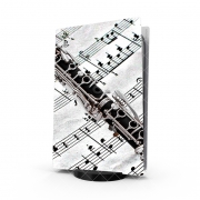 Autocollant Playstation 5 - Skin adhésif PS5 Clarinette Musical Notes