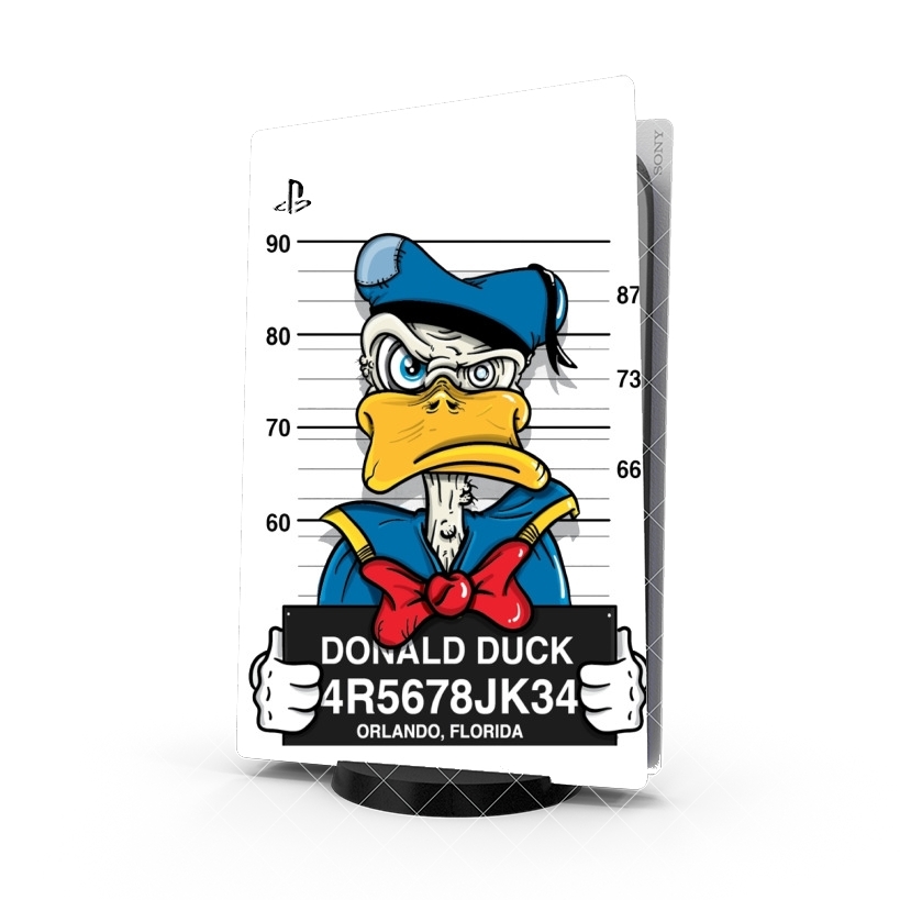 Autocollant Playstation 5 - Skin adhésif PS5 Donald Duck Crazy Jail Prison