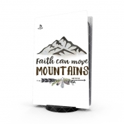 Autocollant Playstation 5 - Skin adhésif PS5 Catholique - Faith can move montains Matt 17v20 Bible