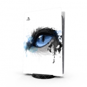 Autocollant Playstation 5 - Skin adhésif PS5 Chaton regard bleu