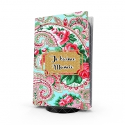 Autocollant Playstation 5 - Skin adhésif PS5 Floral Old Tissue - Je t'aime Mamie