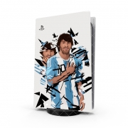 Autocollant Playstation 5 - Skin adhésif PS5 Football Legends: Lionel Messi Argentina
