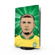 Autocollant Playstation 5 - Skin adhésif PS5 Football Legends: Ronaldo R9 Brasil 