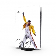 Autocollant Playstation 5 - Skin adhésif PS5 Freddie Mercury Signature
