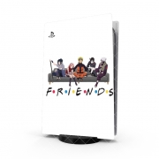 Autocollant Playstation 5 - Skin adhésif PS5 Friends parodie Naruto manga