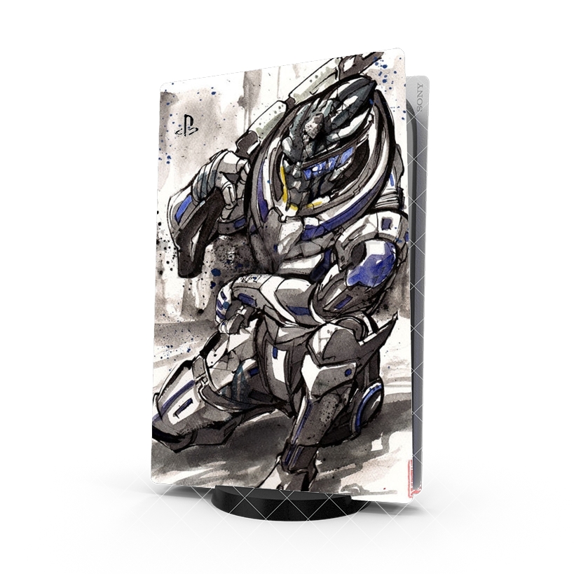 Autocollant Playstation 5 - Skin adhésif PS5 Garrus Vakarian Mass Effect Art