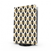 Autocollant Playstation 5 - Skin adhésif PS5 Glitter Triangles in Gold Black And Nude