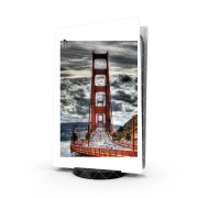 Autocollant Playstation 5 - Skin adhésif PS5 Golden Gate San Francisco