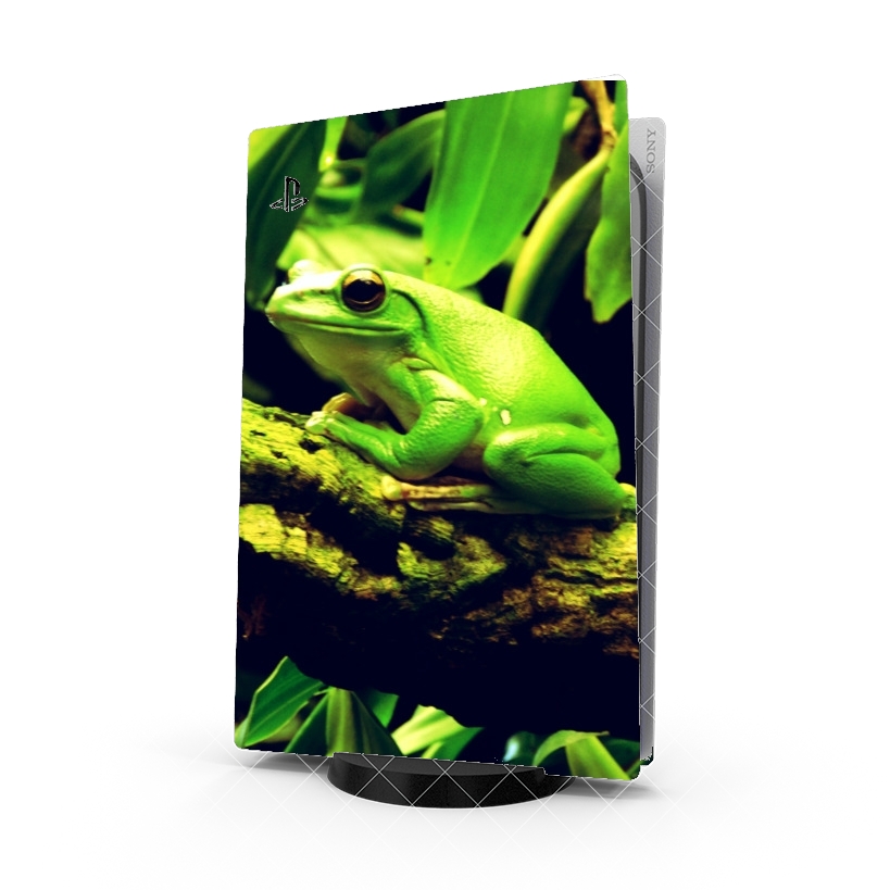 Autocollant Playstation 5 - Skin adhésif PS5 Green Frog