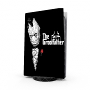 Autocollant Playstation 5 - Skin adhésif PS5 GrootFather is Groot x GodFather