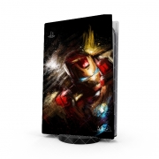 Autocollant Playstation 5 - Skin adhésif PS5 Grunge Ironman