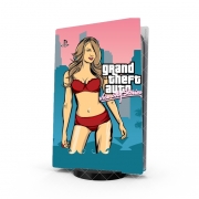 Autocollant Playstation 5 - Skin adhésif PS5 GTA collection: Bikini Girl Miami Beach