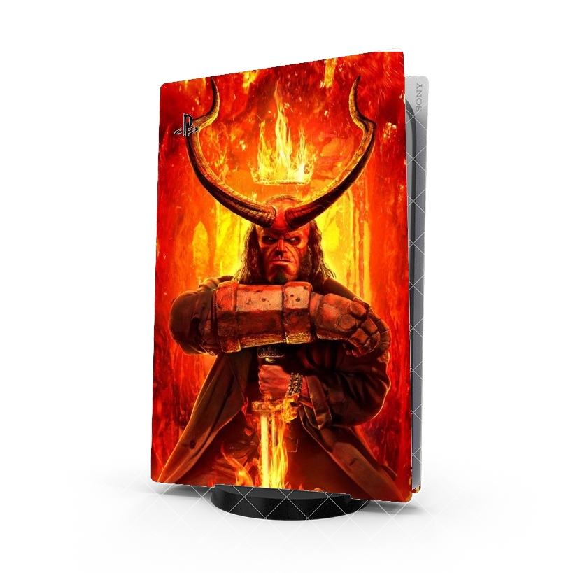 Autocollant Playstation 5 - Skin adhésif PS5 Hellboy in Fire