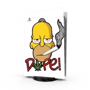 Autocollant Playstation 5 - Skin adhésif PS5 Homer Dope Weed Smoking Cannabis