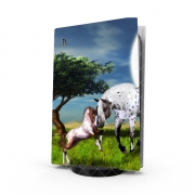 Autocollant Playstation 5 - Skin adhésif PS5 Amour cheval pour toujous
