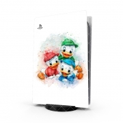 Autocollant Playstation 5 - Skin adhésif PS5 Riri Fifi et loulou watercolor art