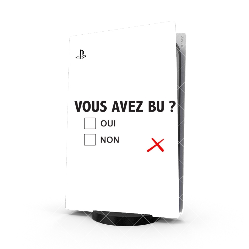 Autocollant Playstation 5 - Skin adhésif PS5 Humouristique vous avez bu ?