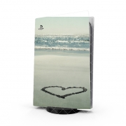 Autocollant Playstation 5 - Skin adhésif PS5 I Heart the Beach