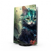 Autocollant Playstation 5 - Skin adhésif PS5 I Love Cats v2