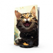 Autocollant Playstation 5 - Skin adhésif PS5 I Love Cats v3