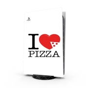 Autocollant Playstation 5 - Skin adhésif PS5 I love Pizza