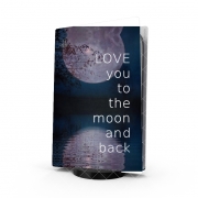 Autocollant Playstation 5 - Skin adhésif PS5 I love you to the moon and back
